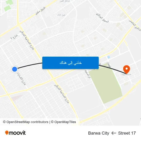 Street 17 to Barwa City map