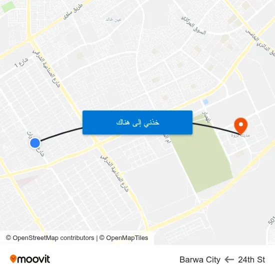 24th St to Barwa City map