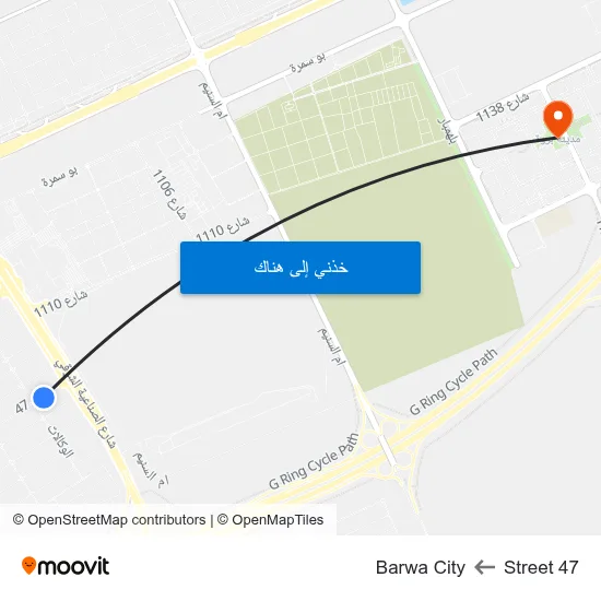 Street 47 to Barwa City map