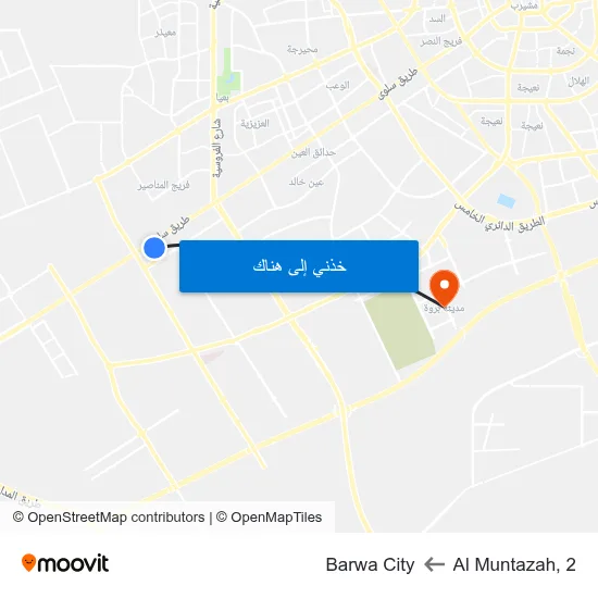 Al Muntazah, 2 to Barwa City map