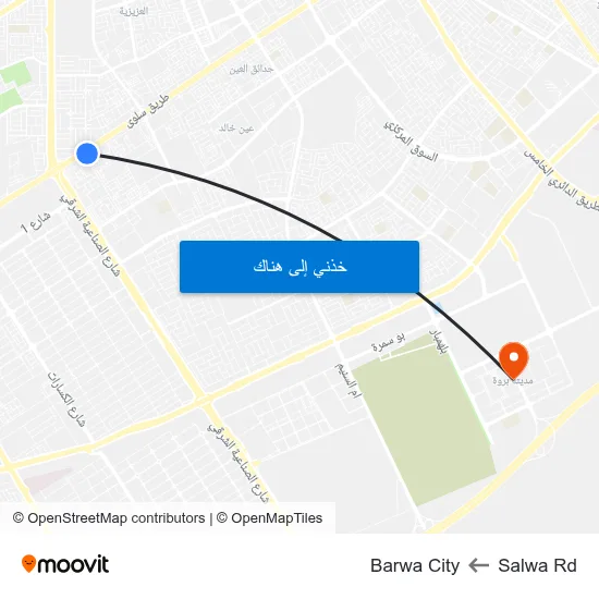 Salwa Rd to Barwa City map