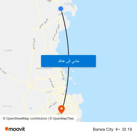 St 19 to Barwa City map