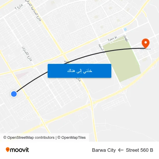 Street 560 B to Barwa City map