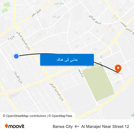 Al Manajer Near Street 12 to Barwa City map