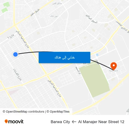 Al Manajer Near Street 12 to Barwa City map