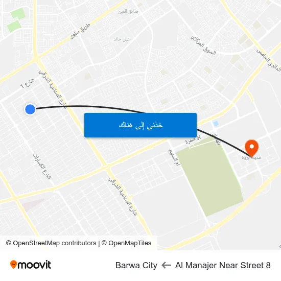 Al Manajer Near Street 8 to Barwa City map