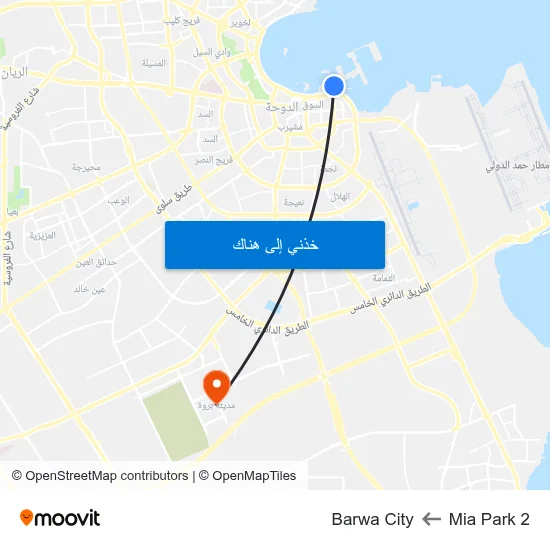 Mia Park 2 to Barwa City map