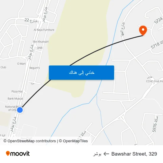 Bawshar Street, 329 to بوشر map