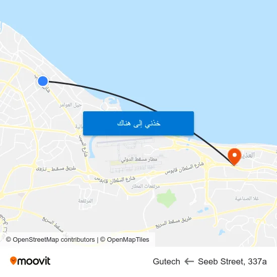 Seeb Street, 337a to Gutech map