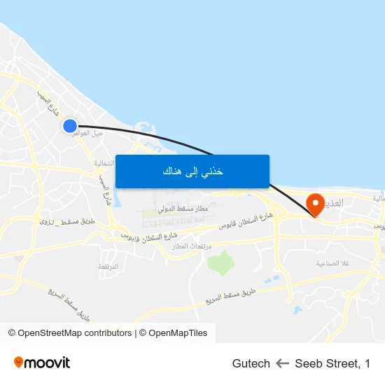 Seeb Street, 1 to Gutech map