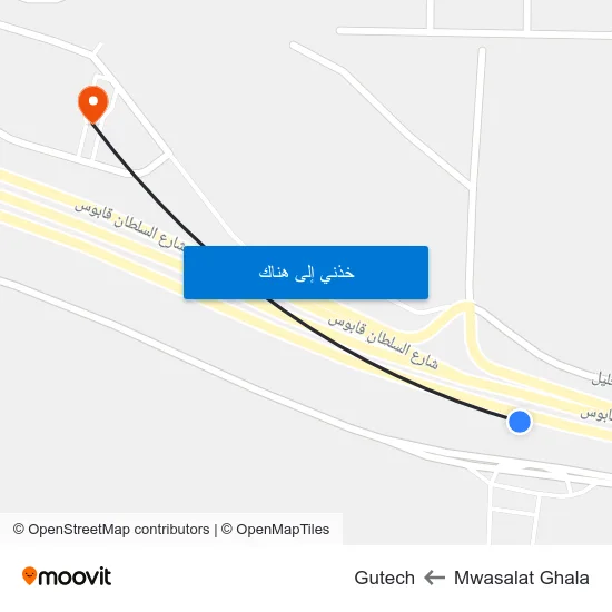 Mwasalat Ghala to Gutech map