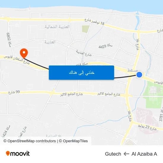 Al Azaiba A to Gutech map