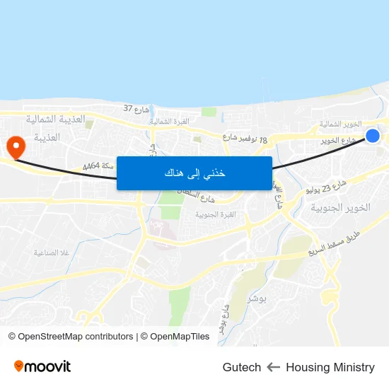 Housing Ministry to Gutech map