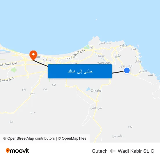 Wadi Kabir St. C to Gutech map
