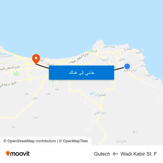 Wadi Kabir St. F to Gutech map