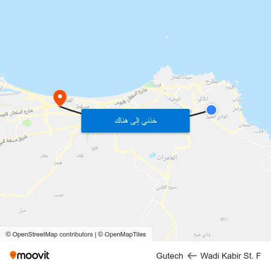 Wadi Kabir St. F to Gutech map