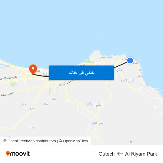 Al Riyam Park to Gutech map