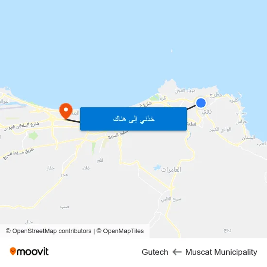 Muscat Municipality to Gutech map