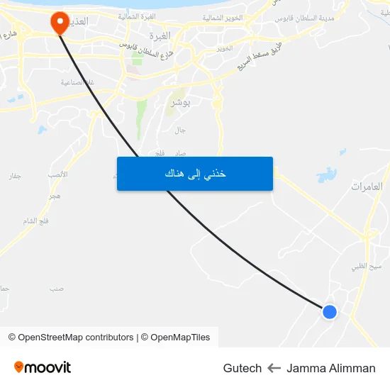 Jamma Alimman to Gutech map
