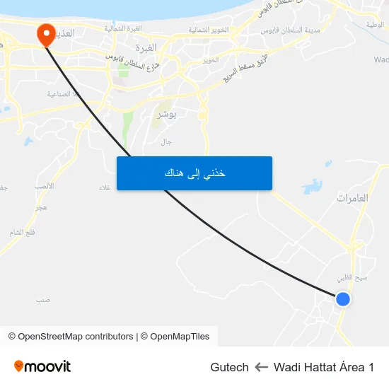 Wadi Hattat Área 1 to Gutech map