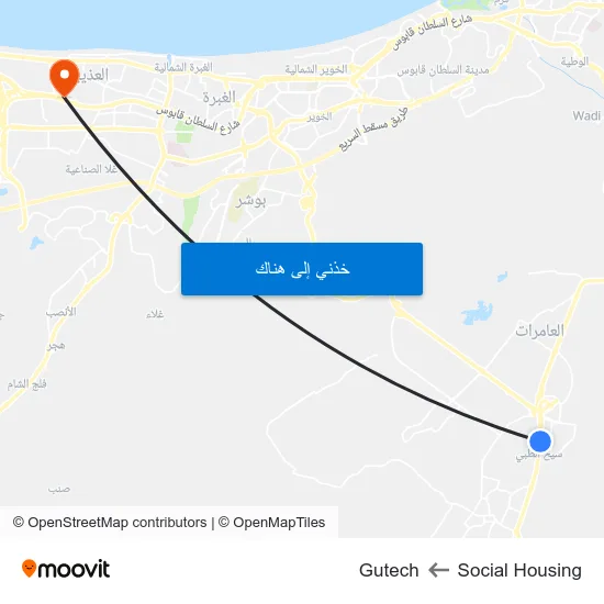 Social Housing to Gutech map