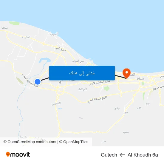 Al Khoudh 6a to Gutech map