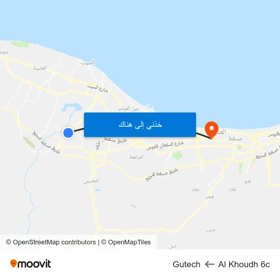 Al Khoudh 6c to Gutech map