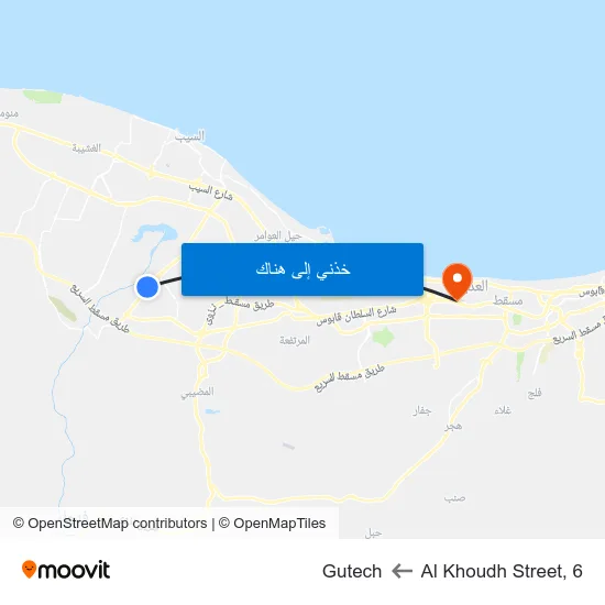 Al Khoudh Street, 6 to Gutech map