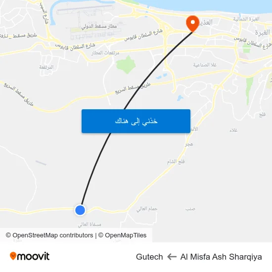 Al Misfa Ash Sharqiya to Gutech map