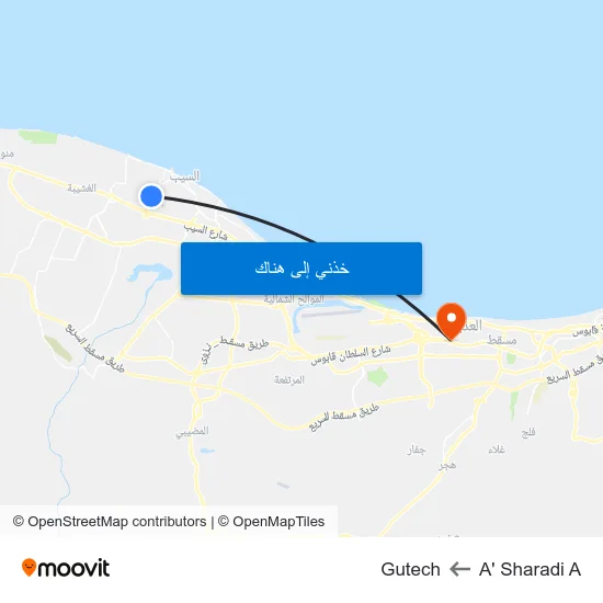 A' Sharadi A to Gutech map