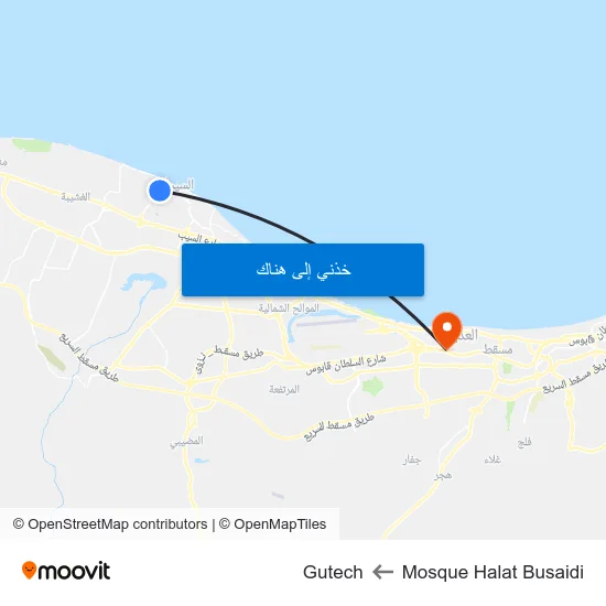 Mosque Halat Busaidi to Gutech map