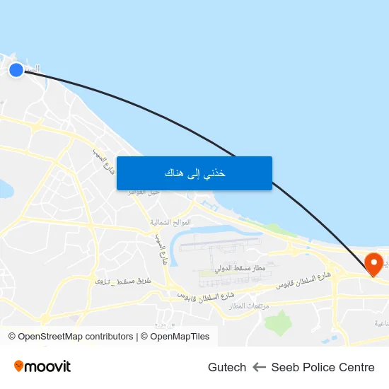 Seeb Police Centre to Gutech map
