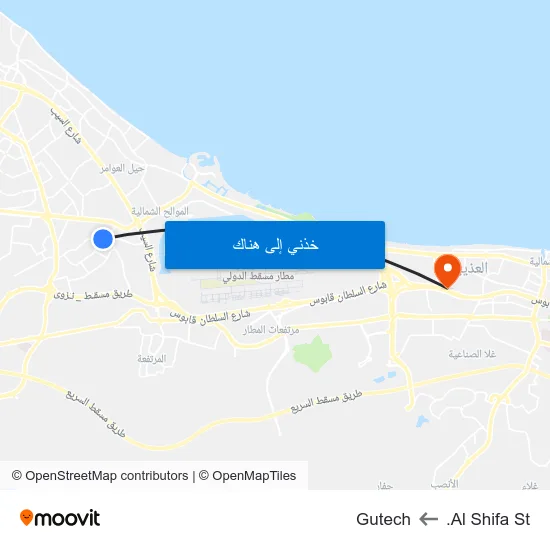 Al Shifa St. to Gutech map