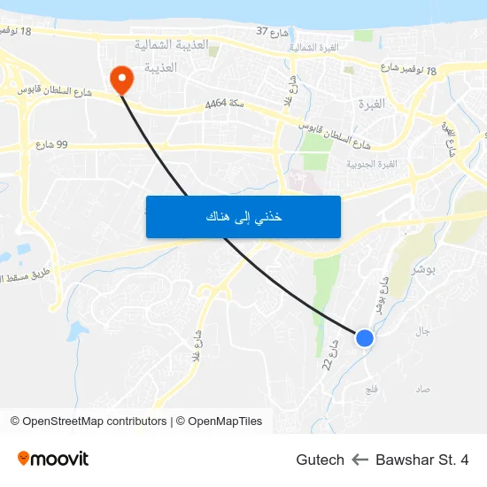 Bawshar St. 4 to Gutech map