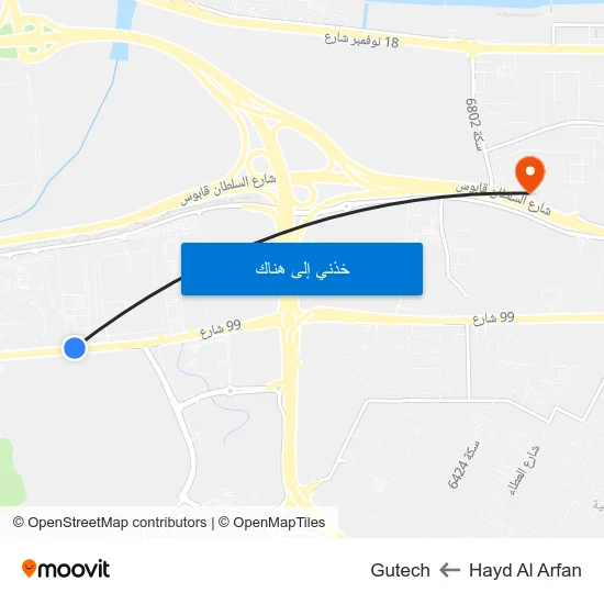 Hayd Al Arfan to Gutech map