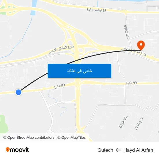 Hayd Al Arfan to Gutech map