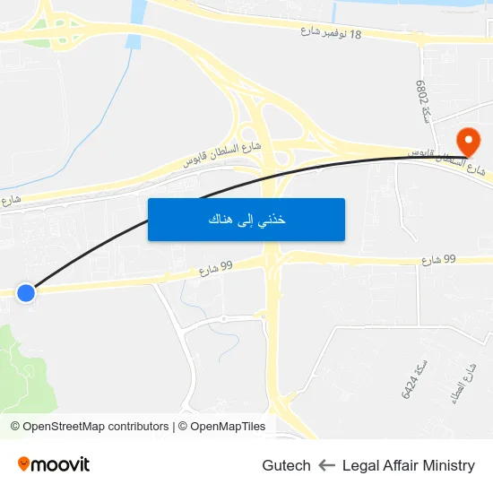 Legal Affair Ministry to Gutech map