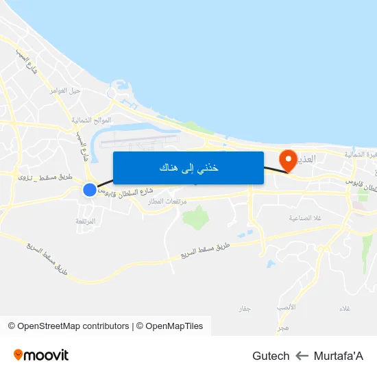 Murtafa'A to Gutech map