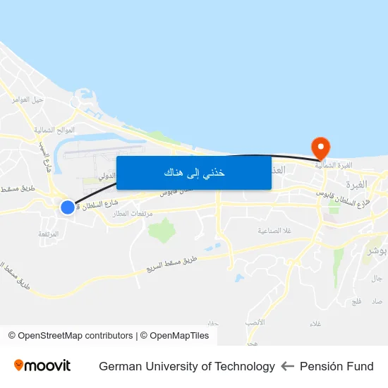 Pensión Fund to German University of Technology map