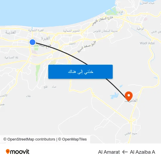 Al Azaiba A to Al Amarat map