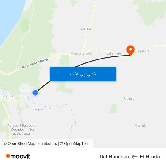 El Hrarta to Tlat Hanchan map