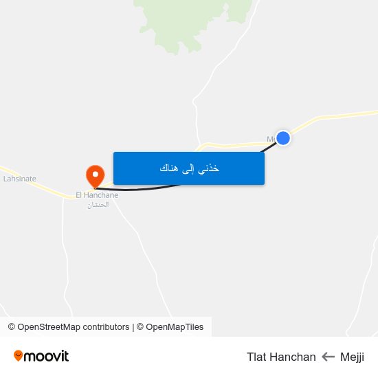 Mejji to Tlat Hanchan map