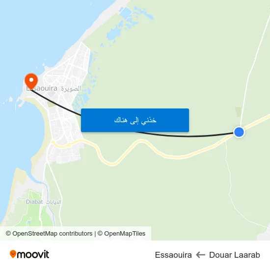 Douar Laarab to Essaouira map