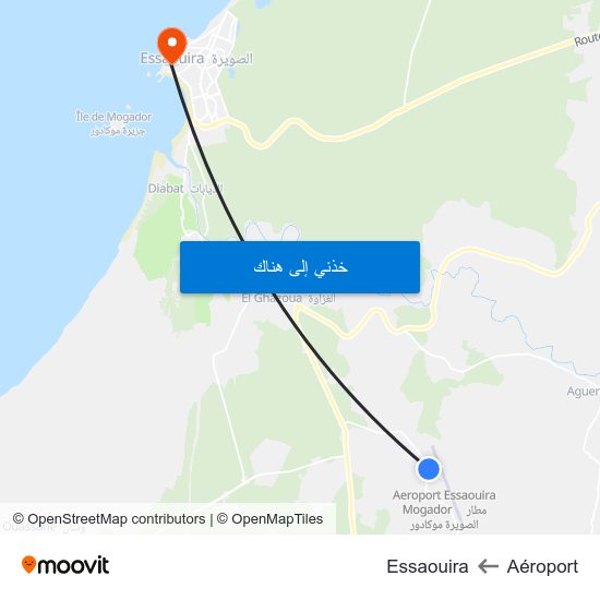 Aéroport to Essaouira map