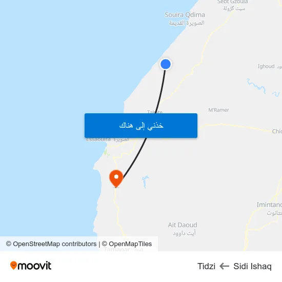 Sidi Ishaq to Tidzi map
