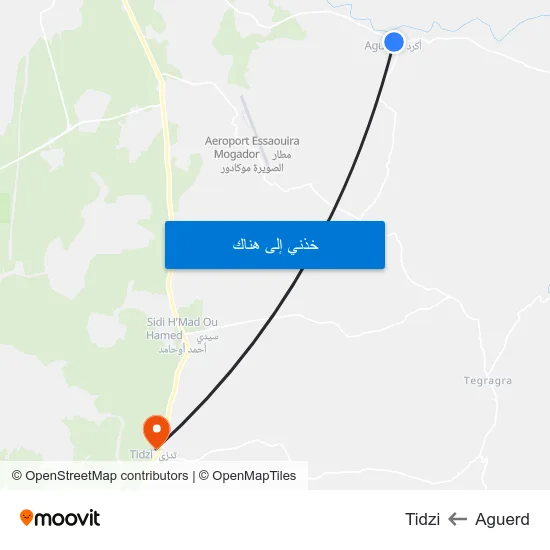 Aguerd to Tidzi map