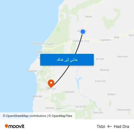 Had Dra to Tidzi map