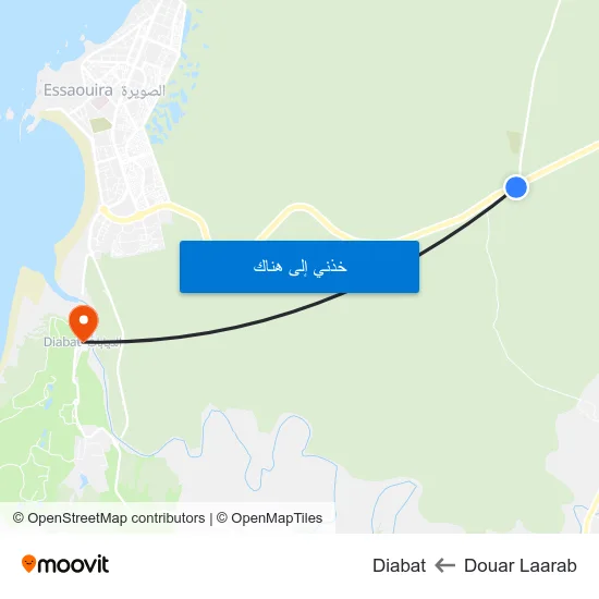 Douar Laarab to Diabat map