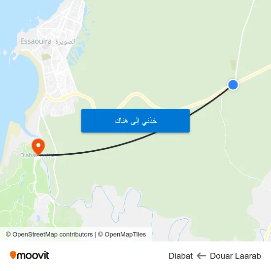 Douar Laarab to Diabat map
