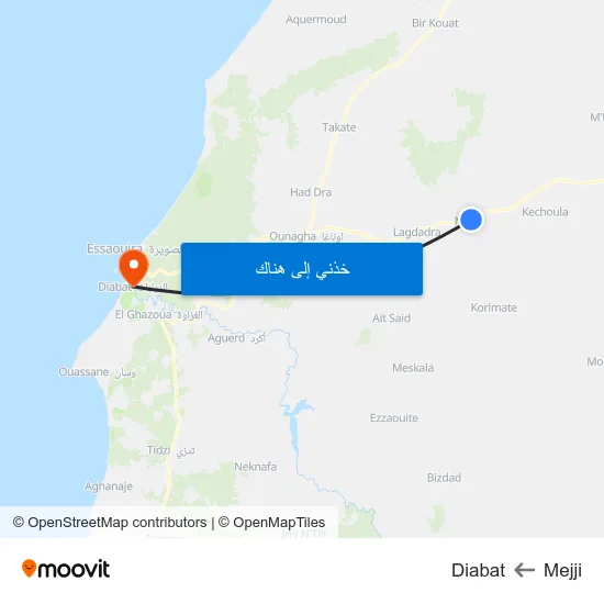 Mejji to Diabat map
